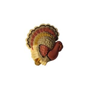Vintage Hallmark Turkey Brooch Thanksgiving Holiday Brooch‎ Pin